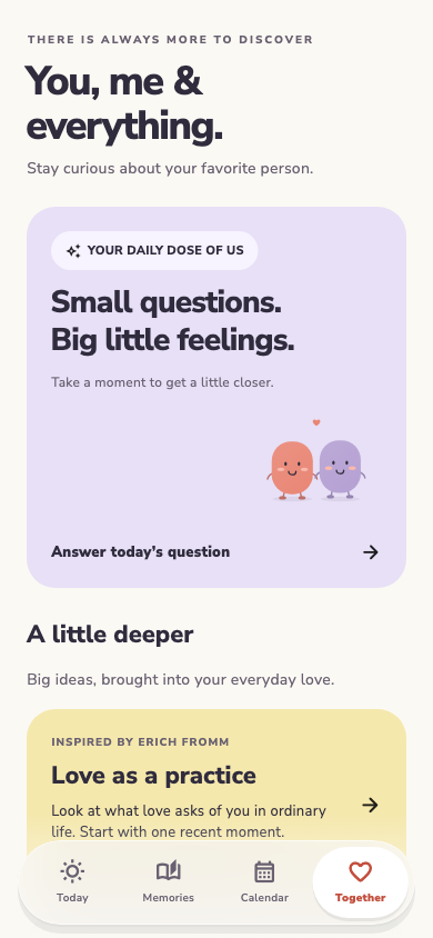 Twofold: Questions and quizzes for couples.